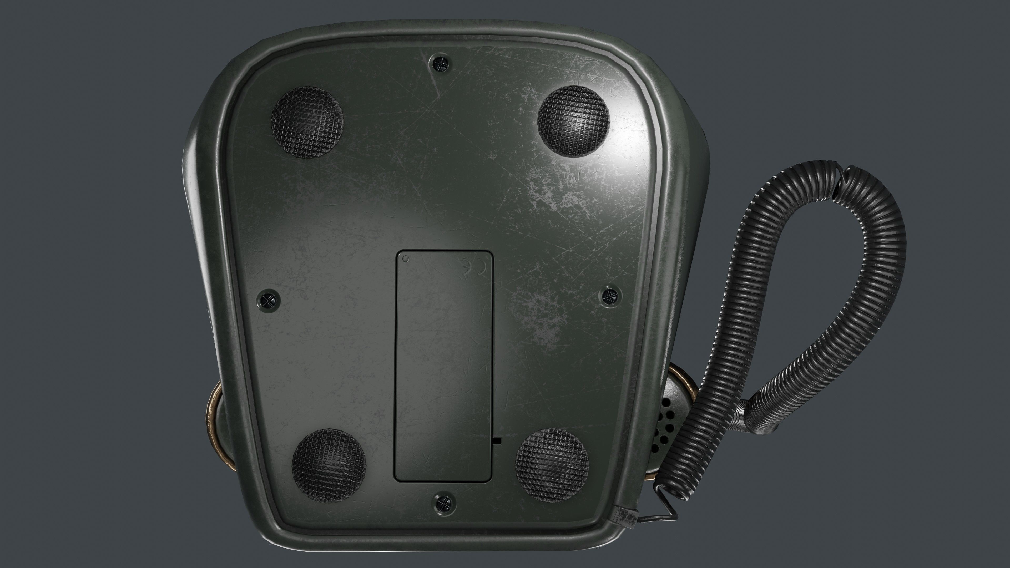 Old Telephone  Low-poly 3D model_6