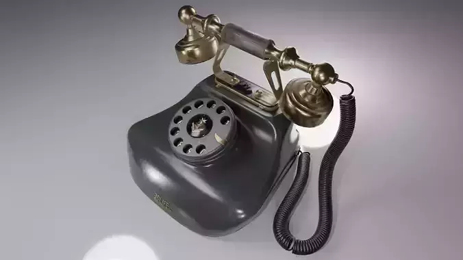 Old Telephone  Low-poly 3D model
