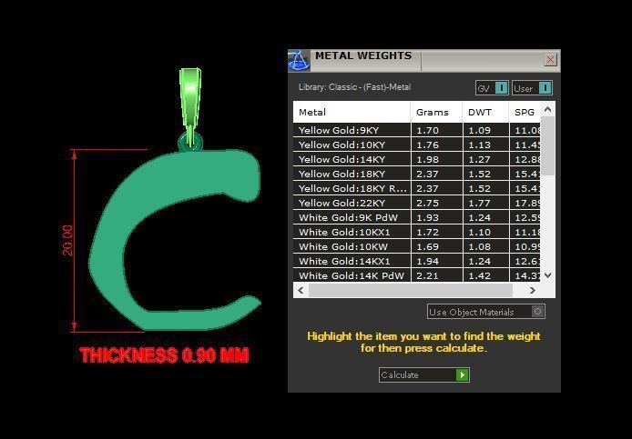 pendant alphapet zaiedsloppy C medium 3D print model_12