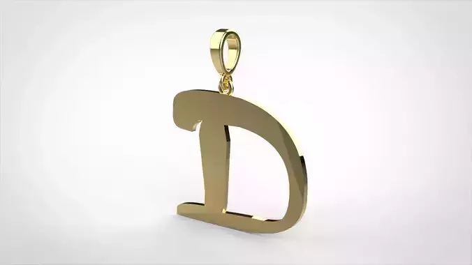 pendant alphapet zaiedsloppy D medium
