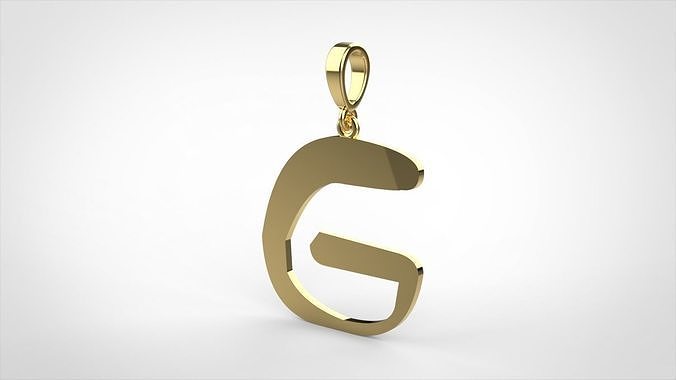 pendant alphapet zaiedsloppy G medium  3D print model