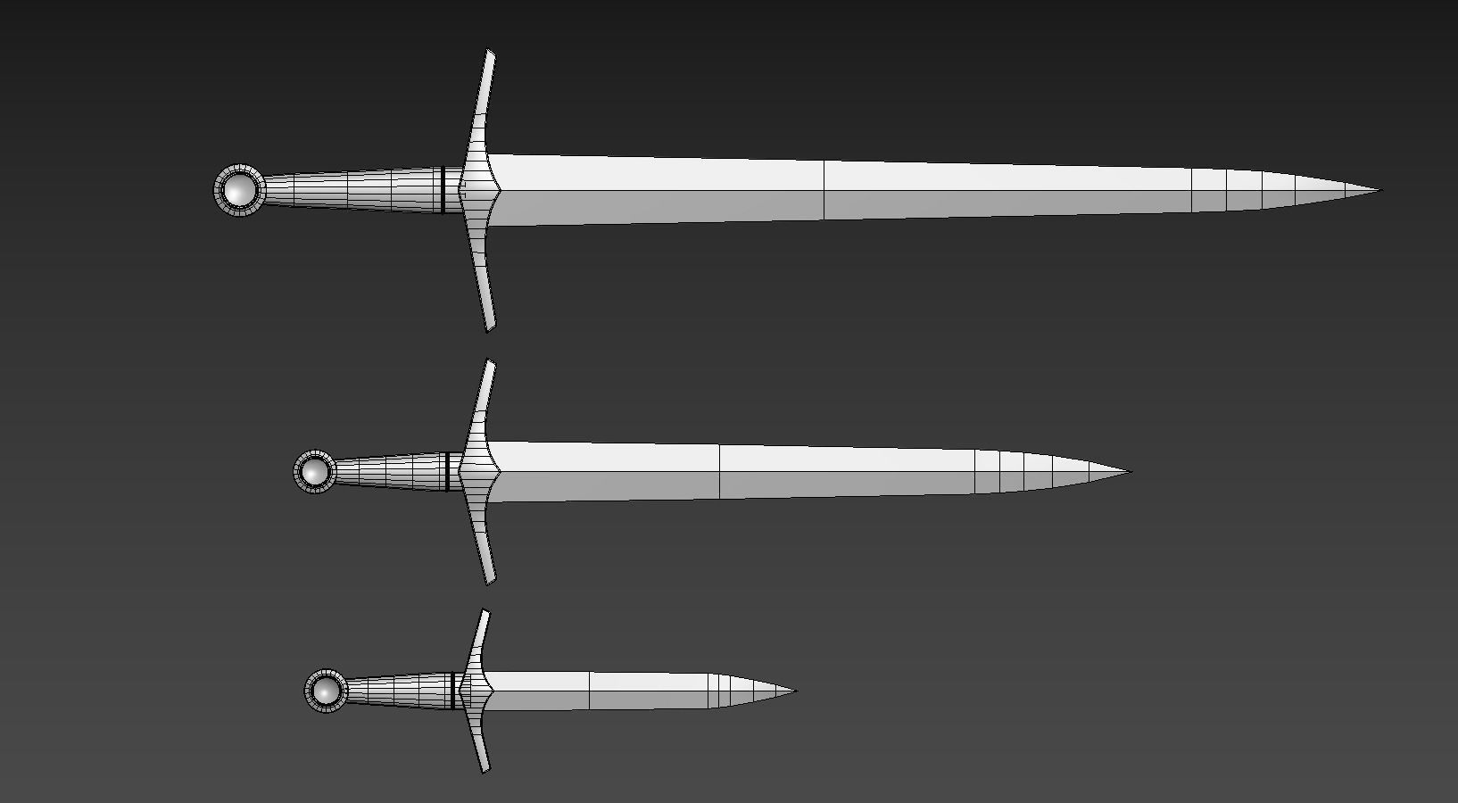 Medieval weapons collection Low-poly 3D model_9