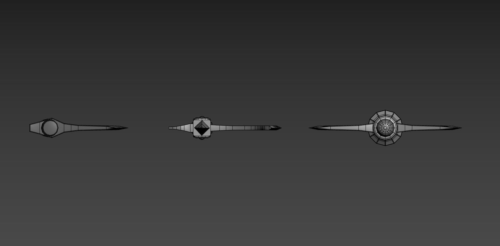 Medieval weapons collection Low-poly 3D model_27