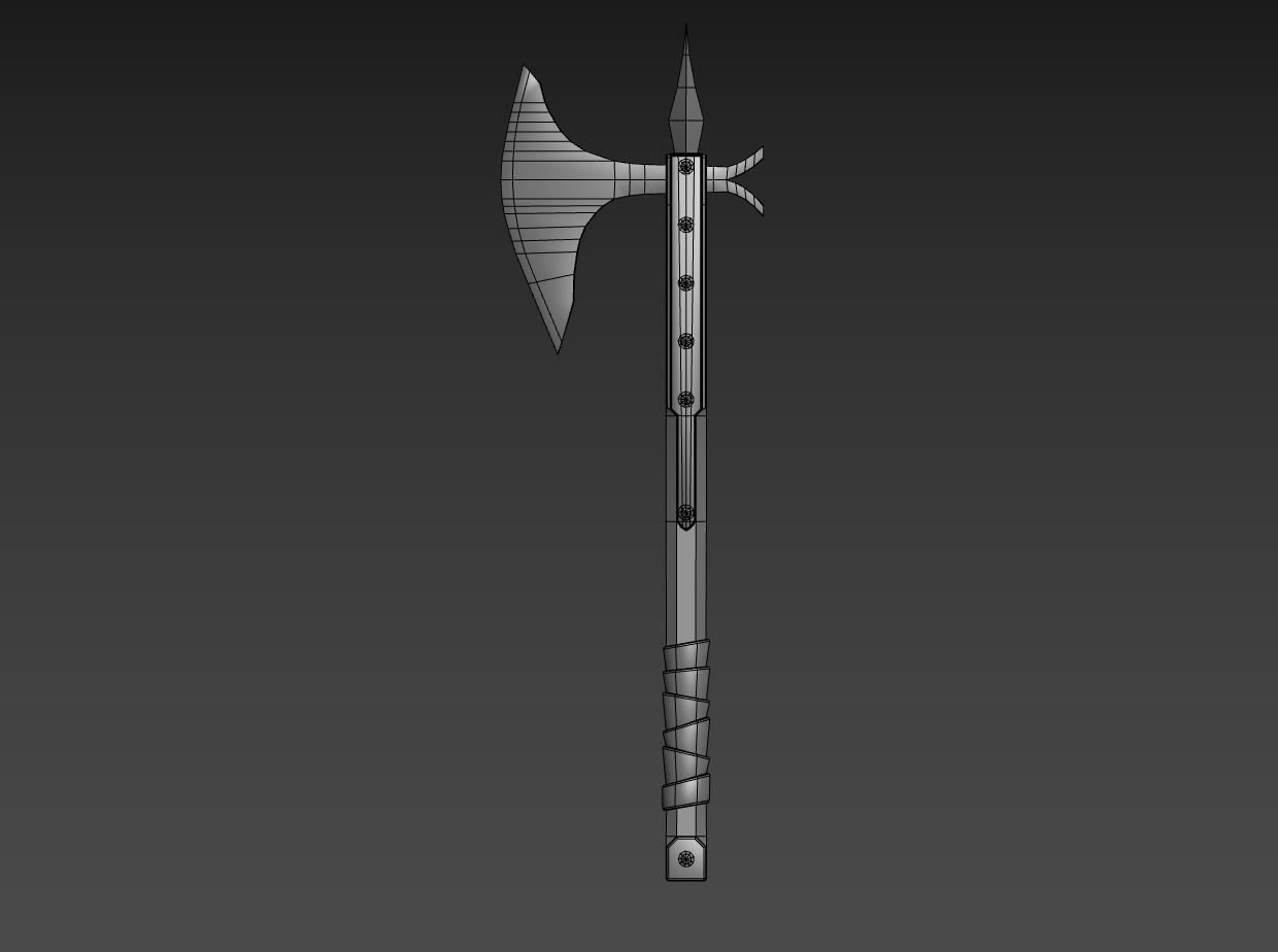 Medieval weapons collection Low-poly 3D model_30