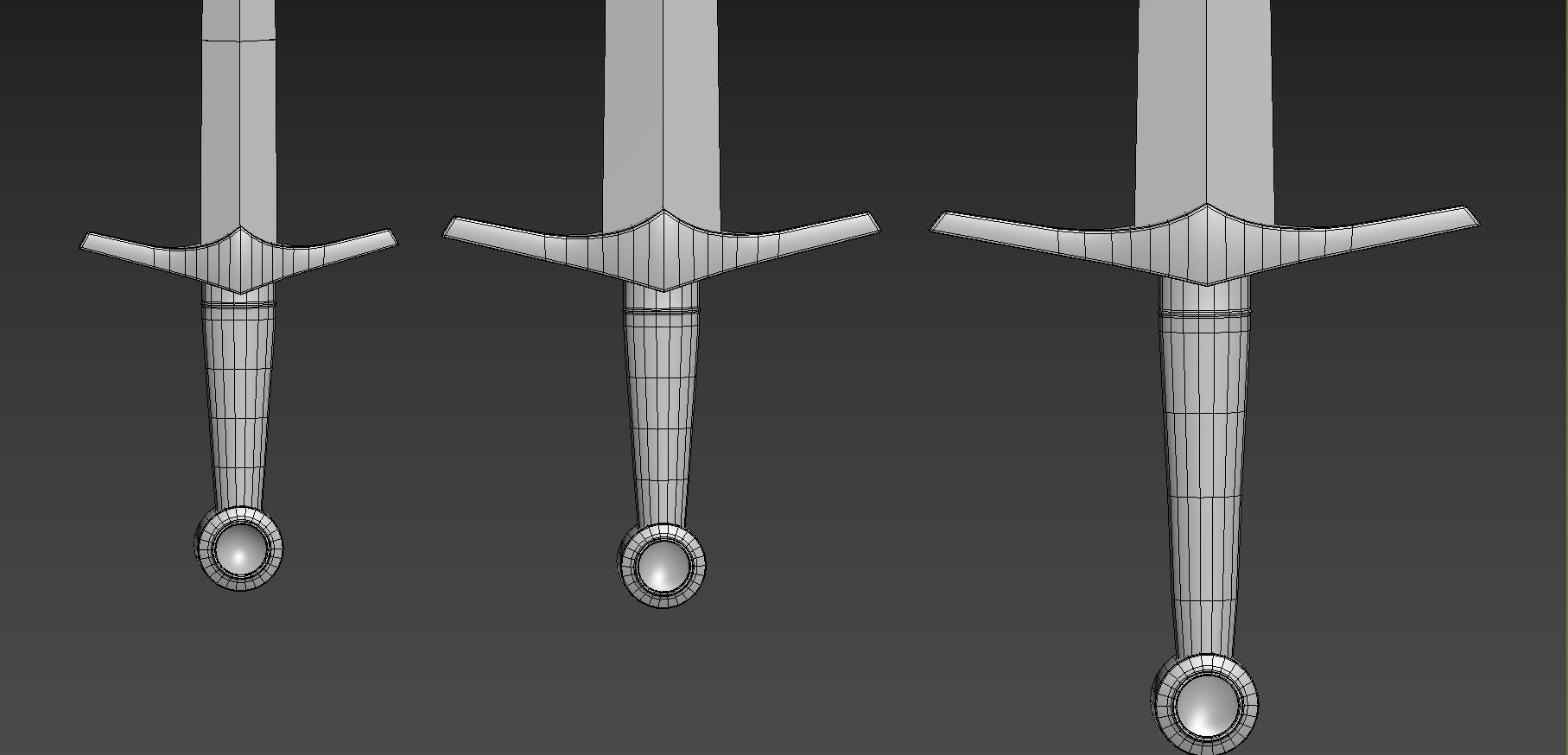 Medieval weapons collection Low-poly 3D model_7