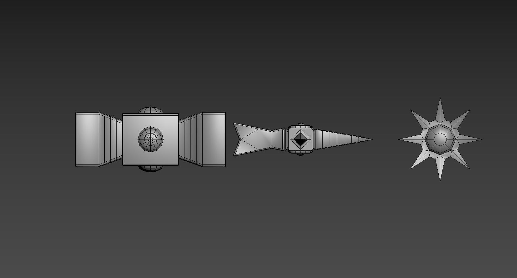 Medieval weapons collection Low-poly 3D model_19