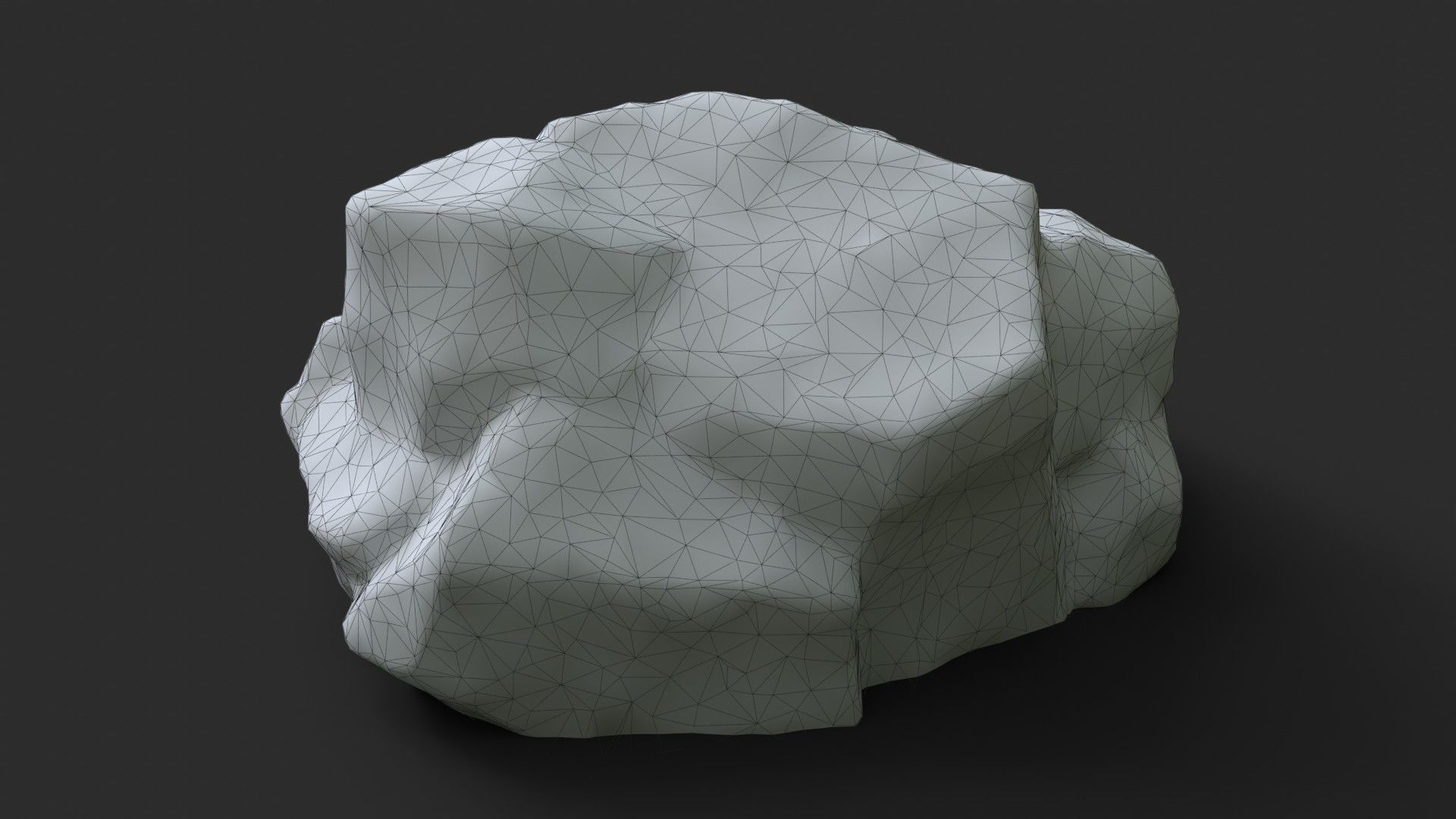 Rock Skull 1003 - Grey Jagged Stone Low-poly 3D model_9