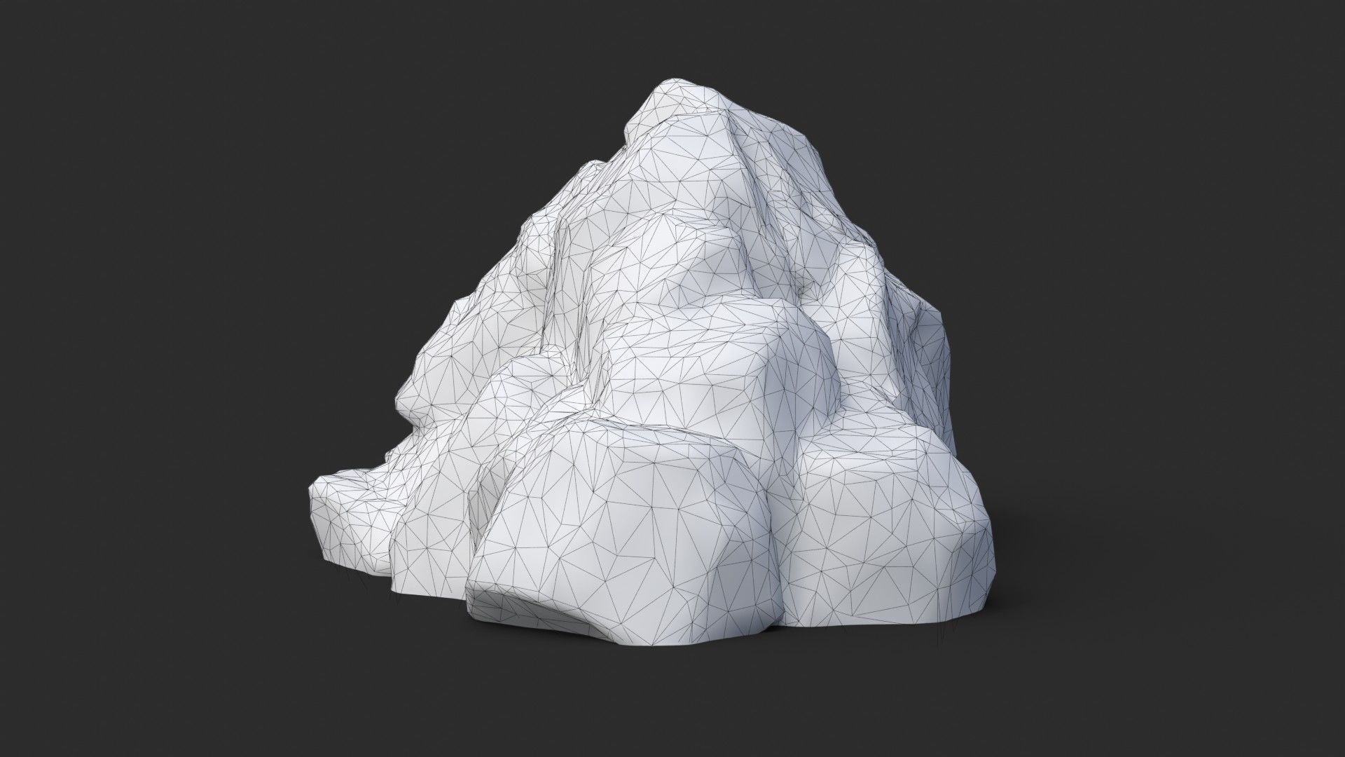 Rock Maya 1001 - Grey Jagged Stone Low-poly 3D model_13