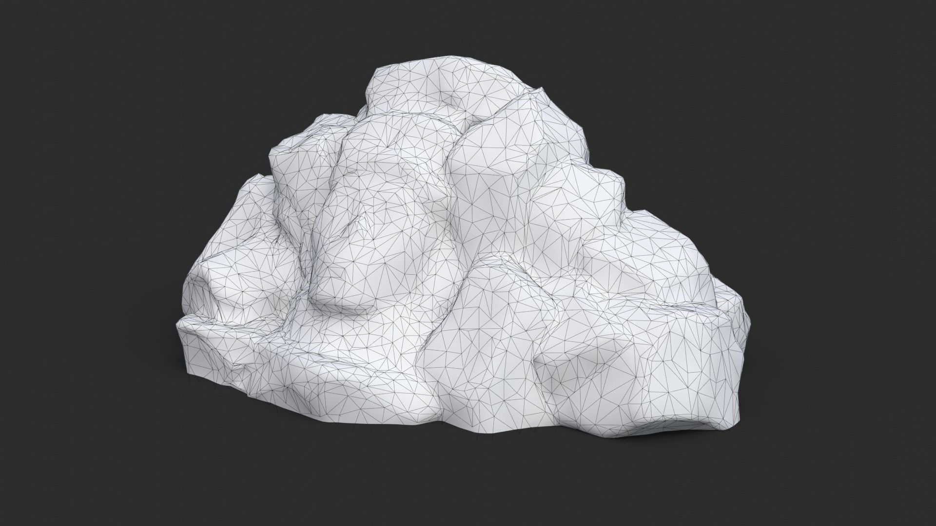 Rock Maya 1001 - Grey Jagged Stone Low-poly 3D model_8