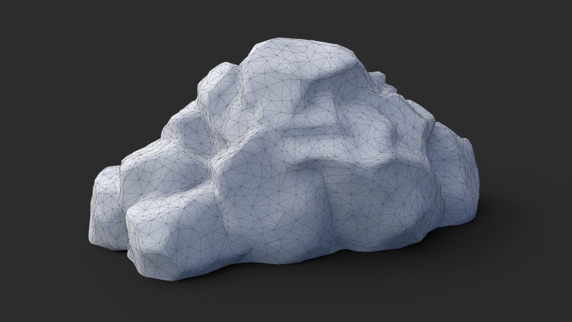 Rock Maya 1001 - Grey Jagged Stone Low-poly 3D model_11