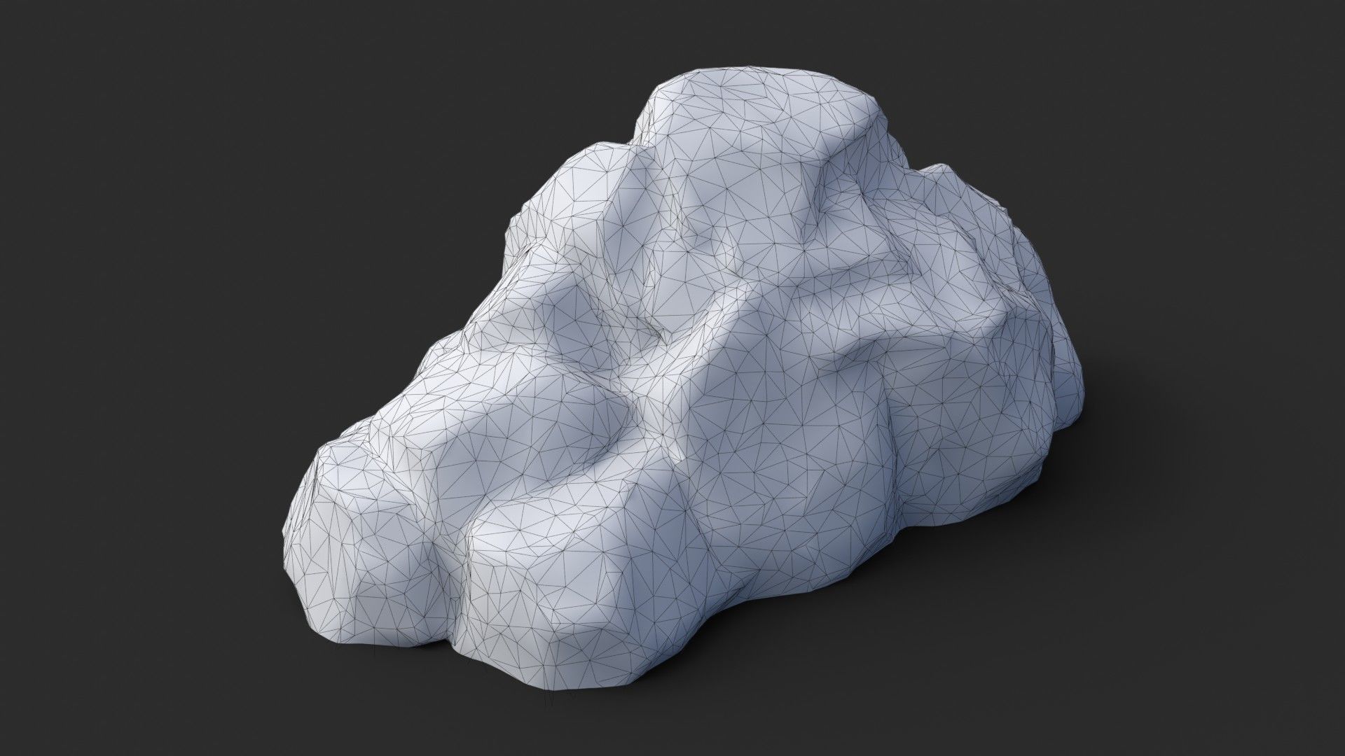 Rock Maya 1001 - Grey Jagged Stone Low-poly 3D model_12