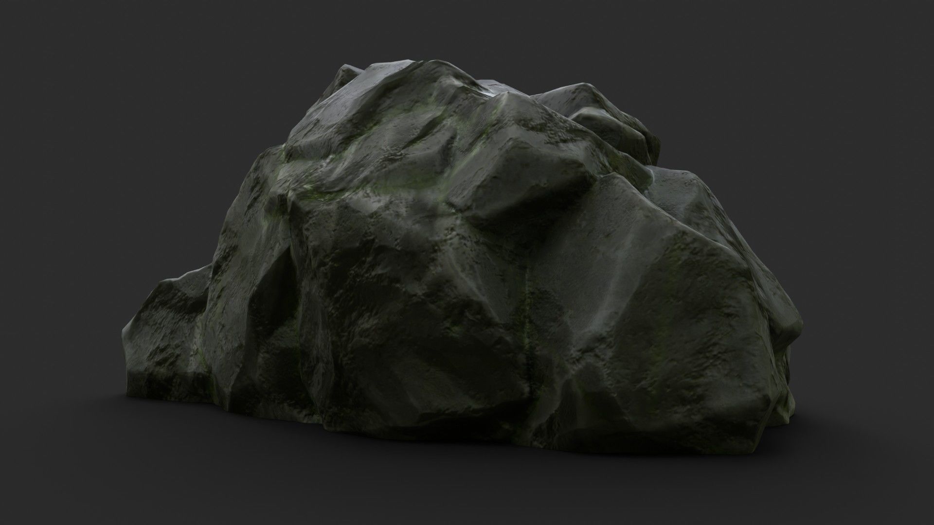 Rock Skull 1004 - Grey Jagged Stone Low-poly 3D model_3