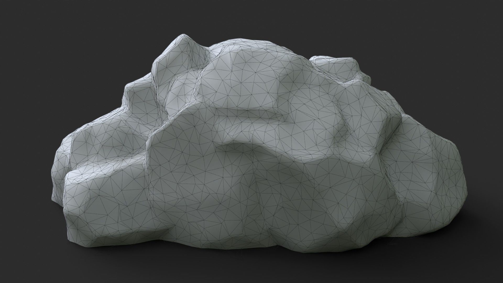 Rock Skull 1004 - Grey Jagged Stone Low-poly 3D model_11