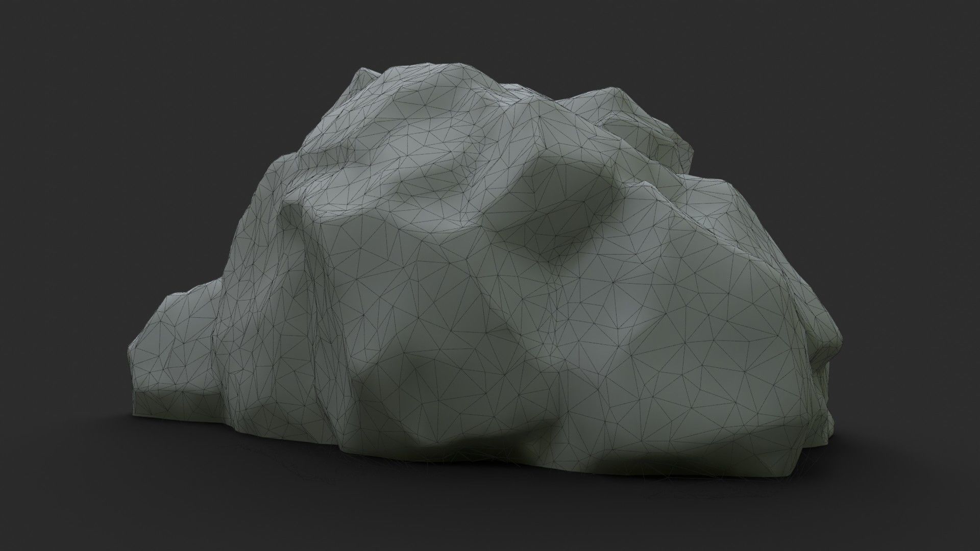 Rock Skull 1004 - Grey Jagged Stone Low-poly 3D model_10