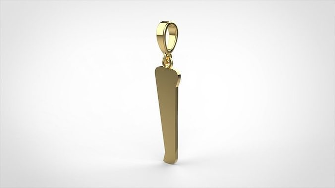 pendant alphapet zaiedsloppy I medium  3D print model