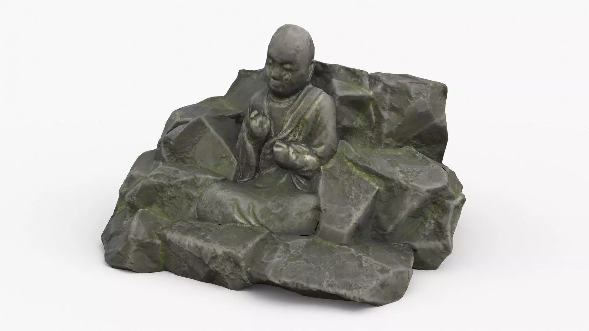 Rock Buddha 1008 Low-poly 3D model_0