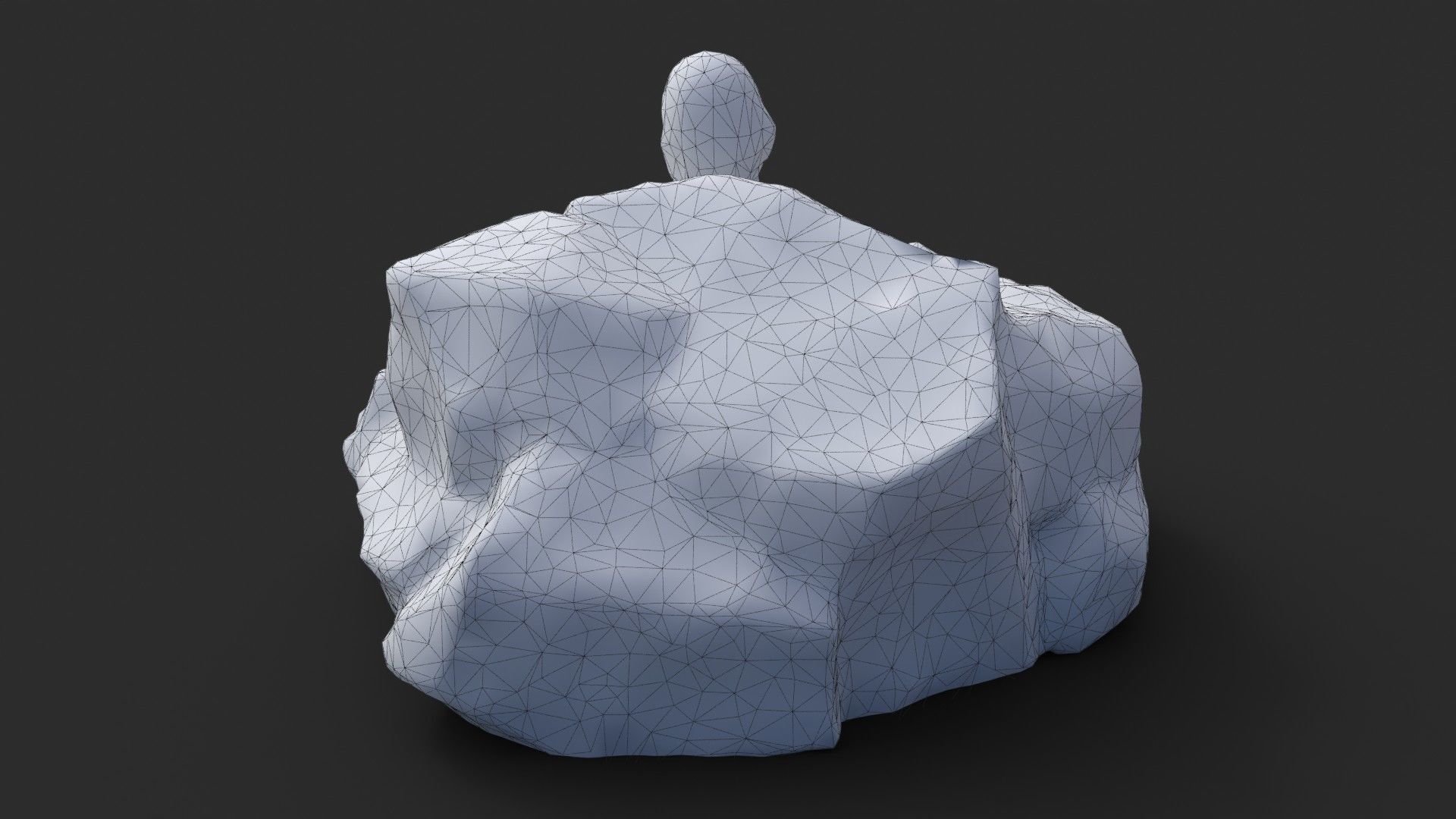 Rock Buddha 1008 Low-poly 3D model_11