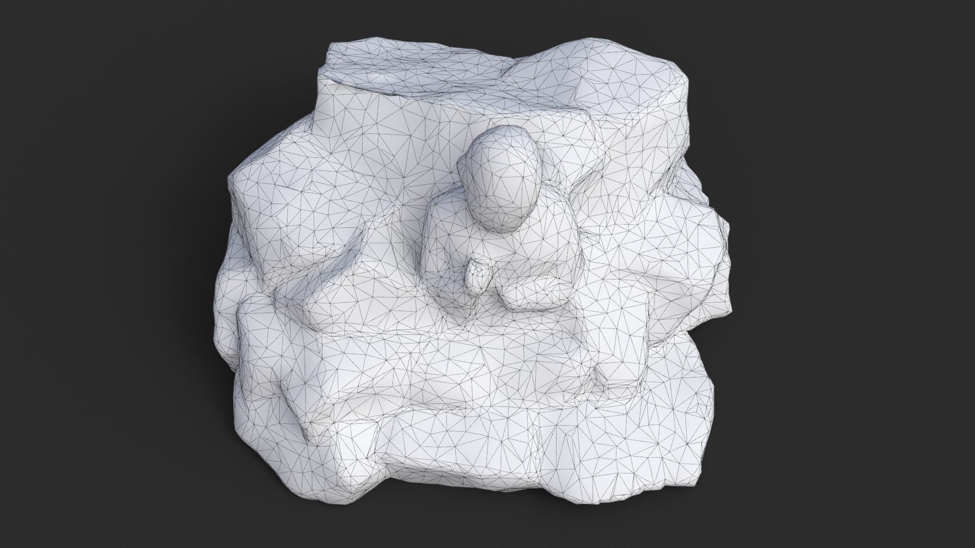 Rock Buddha 1008 Low-poly 3D model_14