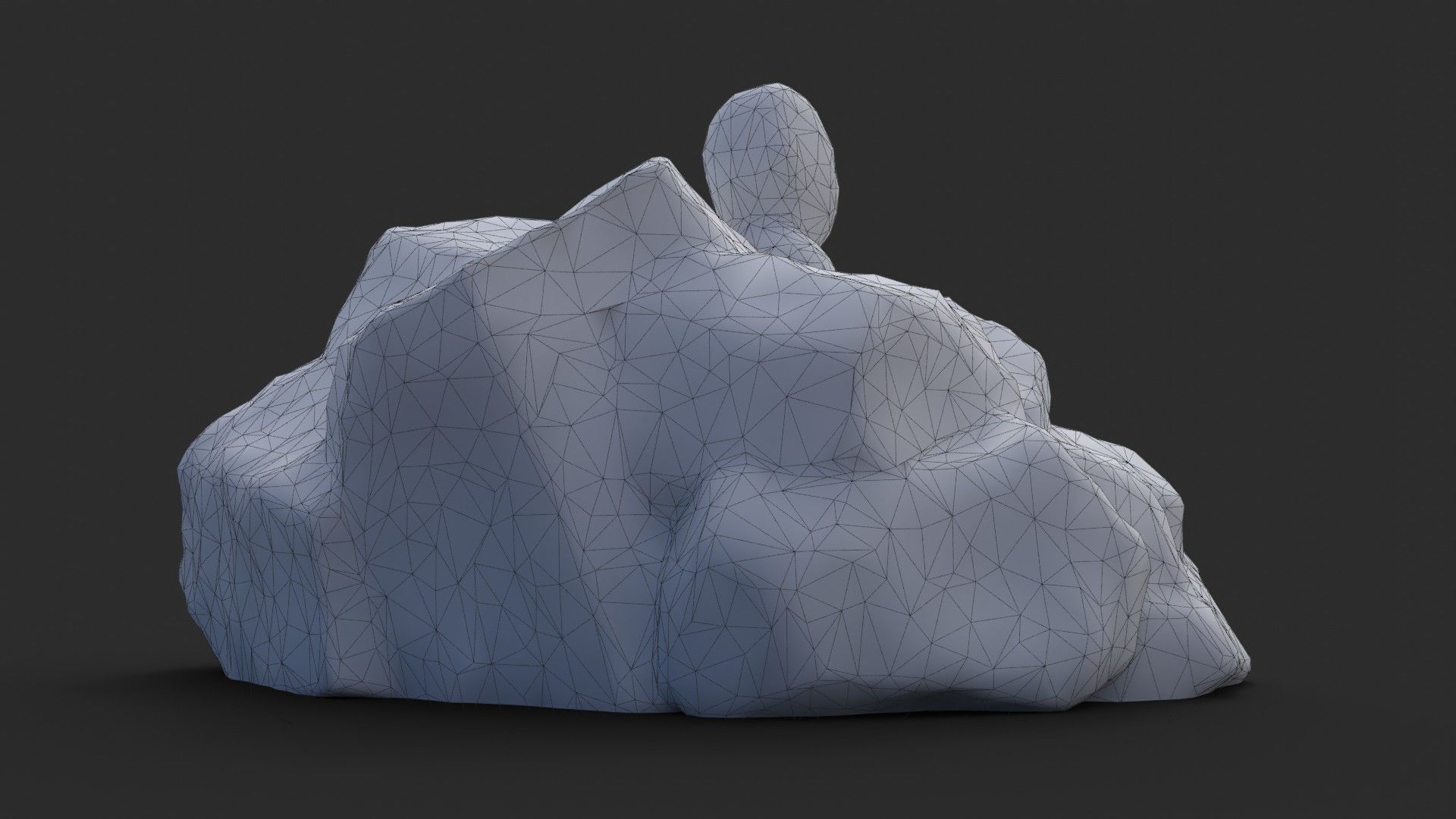 Rock Buddha 1008 Low-poly 3D model_10