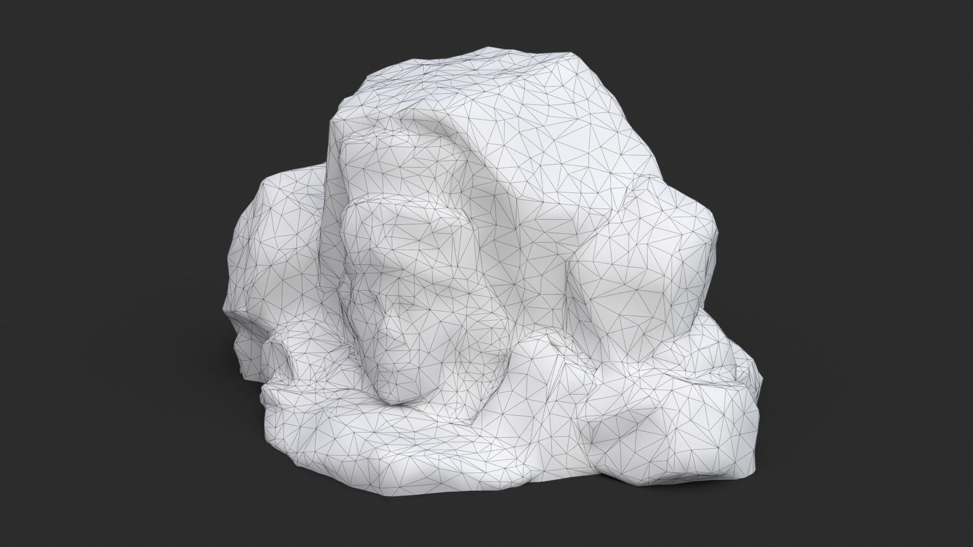 Rock Maya 1003 - Grey Jagged Stone Low-poly 3D model_8