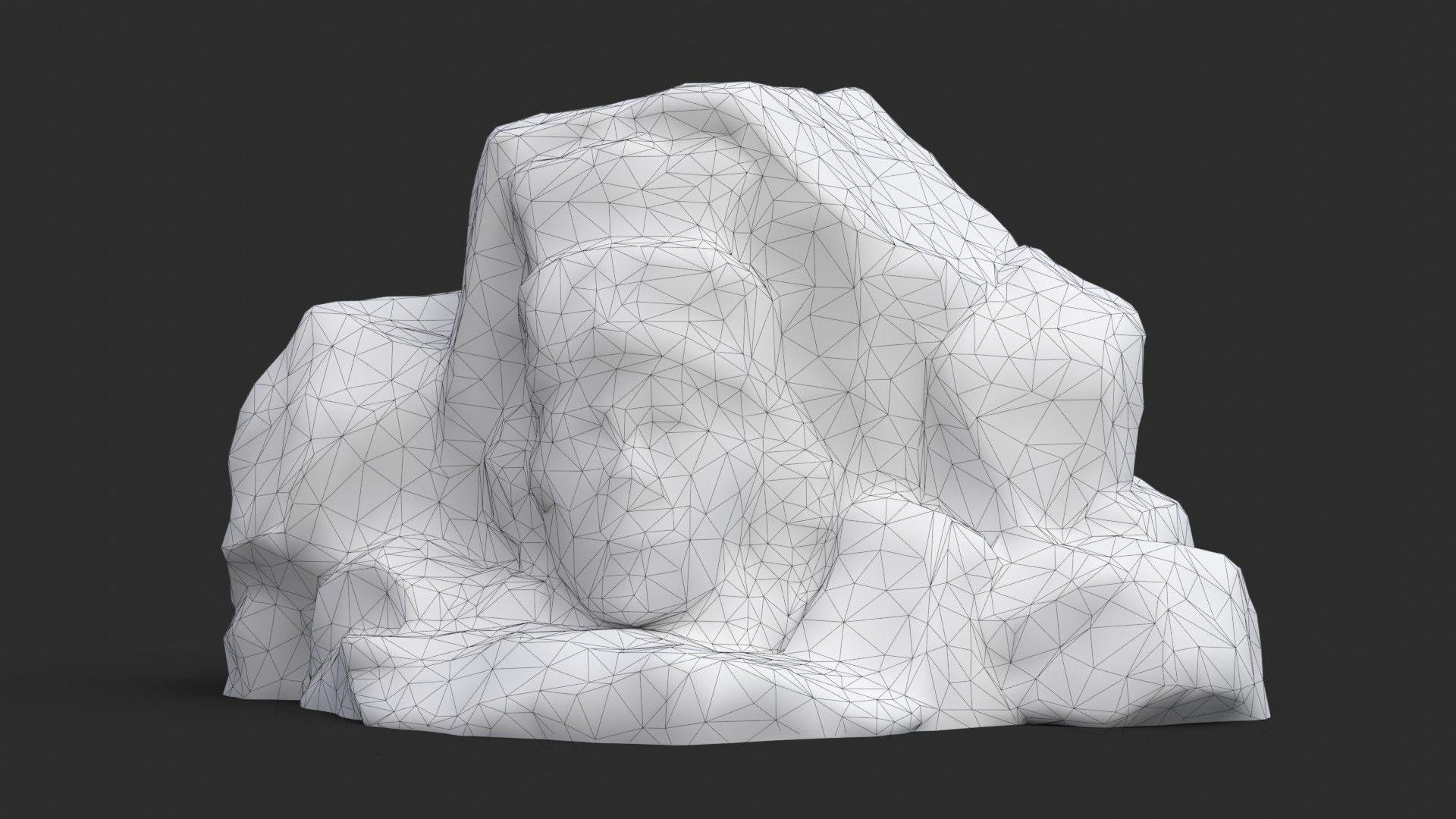 Rock Maya 1003 - Grey Jagged Stone Low-poly 3D model_13