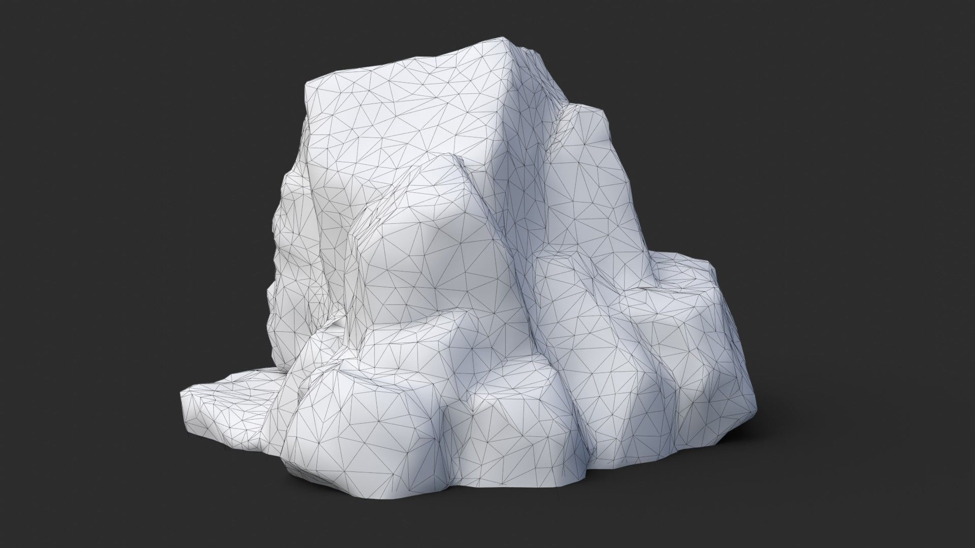 Rock Maya 1003 - Grey Jagged Stone Low-poly 3D model_12