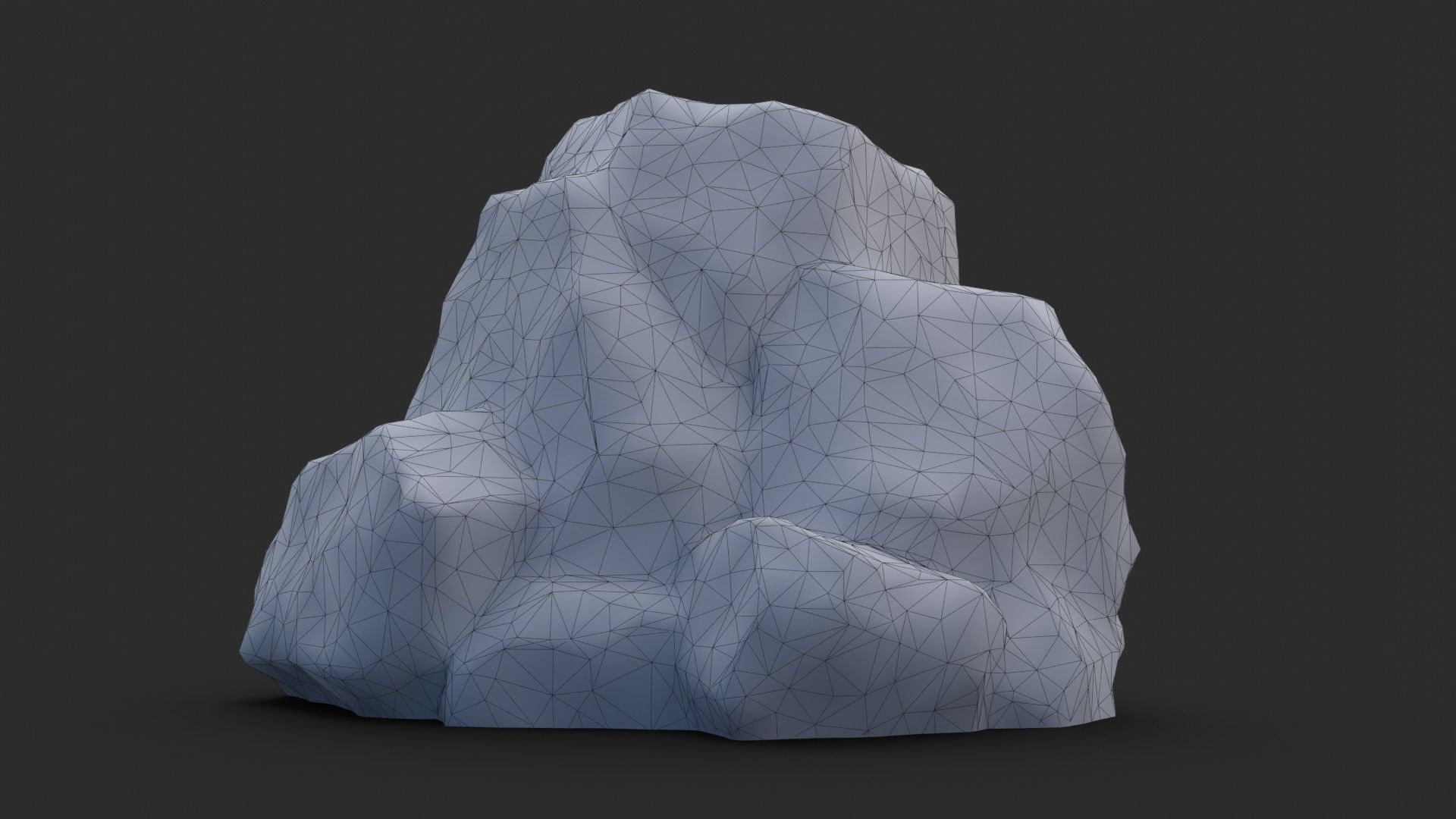 Rock Maya 1003 - Grey Jagged Stone Low-poly 3D model_10