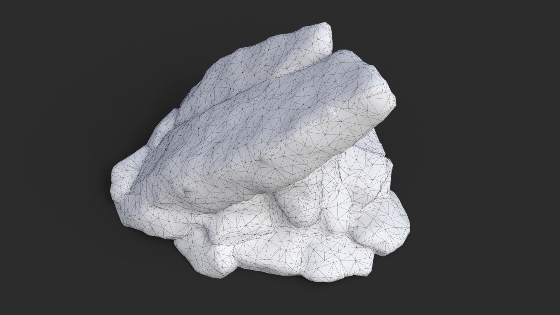 Rock Maya 1002 - Grey Jagged Stone Low-poly 3D model_14