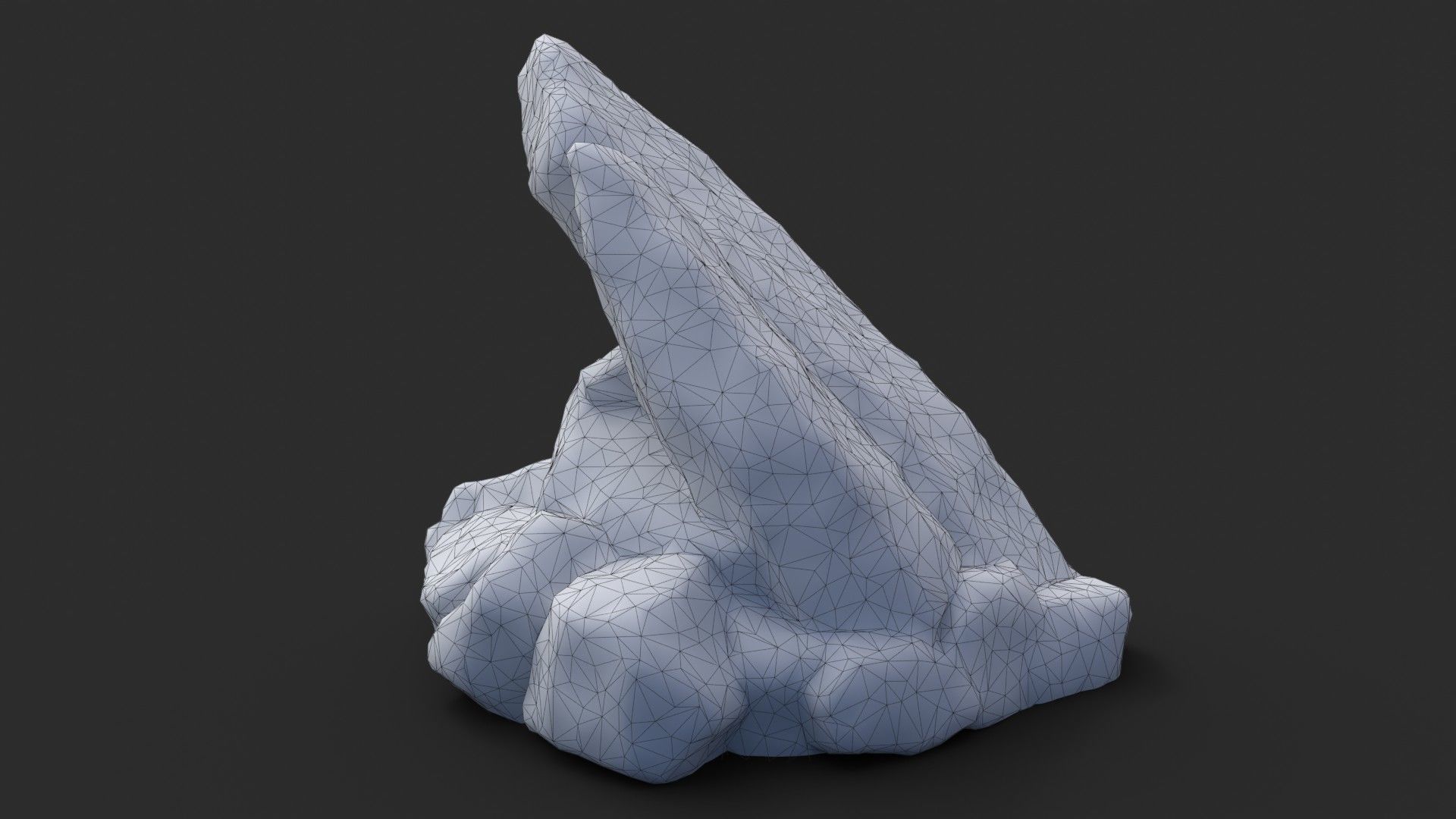 Rock Maya 1002 - Grey Jagged Stone Low-poly 3D model_11
