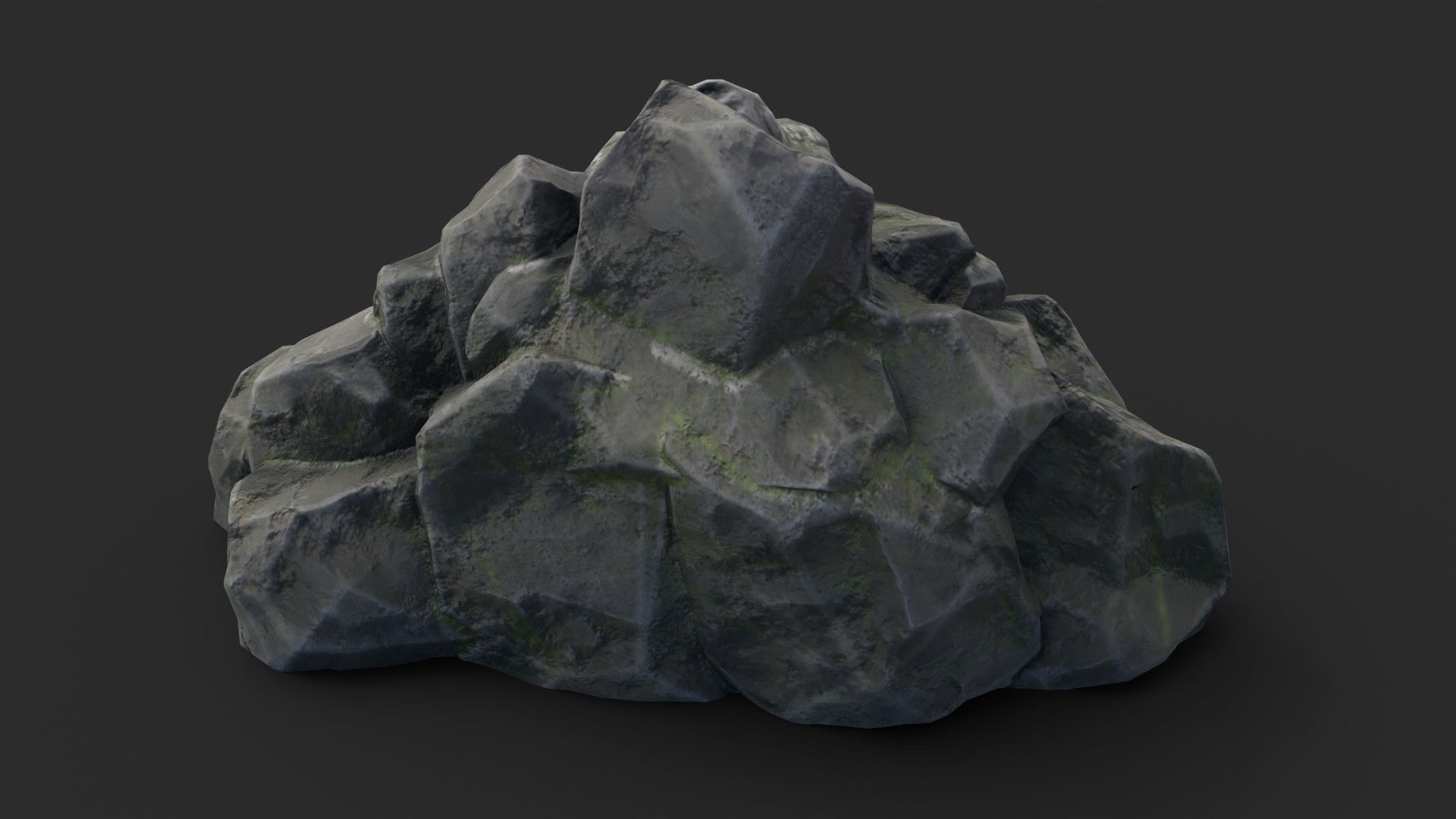 Rock Buddha 1005 Low-poly 3D model_4