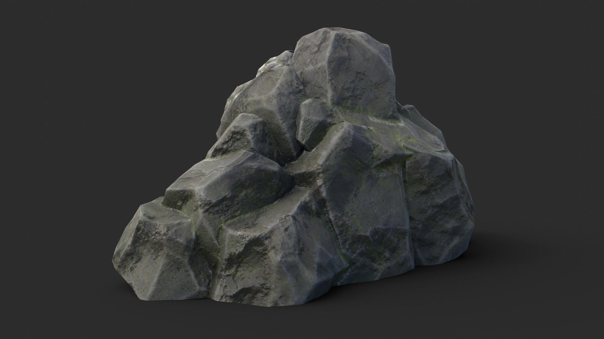 Rock Buddha 1005 Low-poly 3D model_5