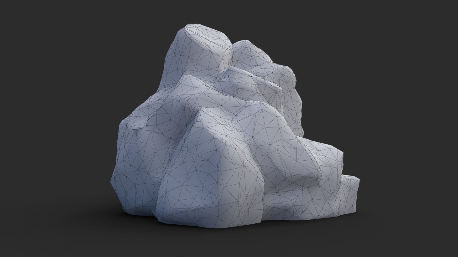 Rock Buddha 1005 Low-poly 3D model_10