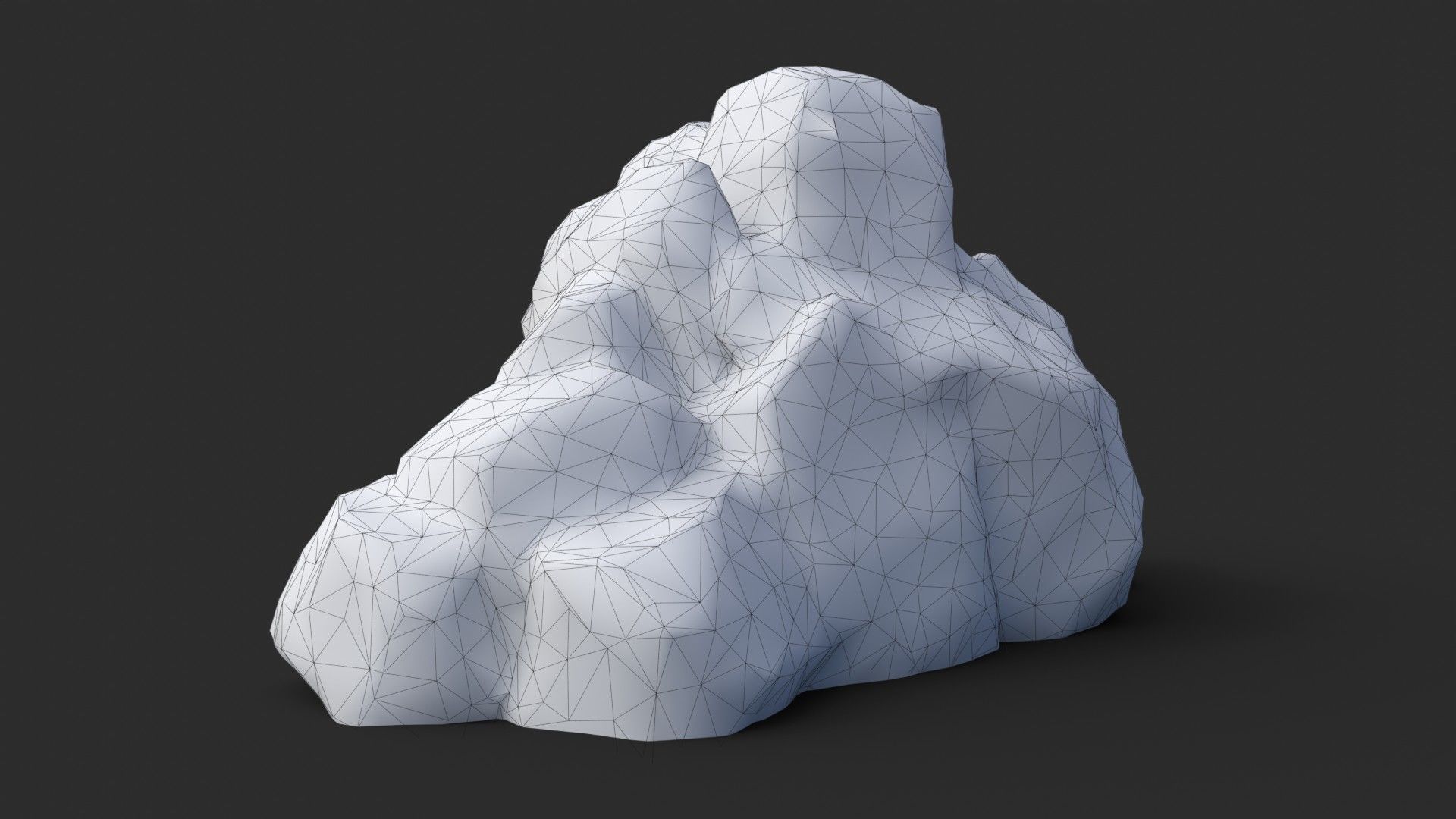 Rock Buddha 1005 Low-poly 3D model_12
