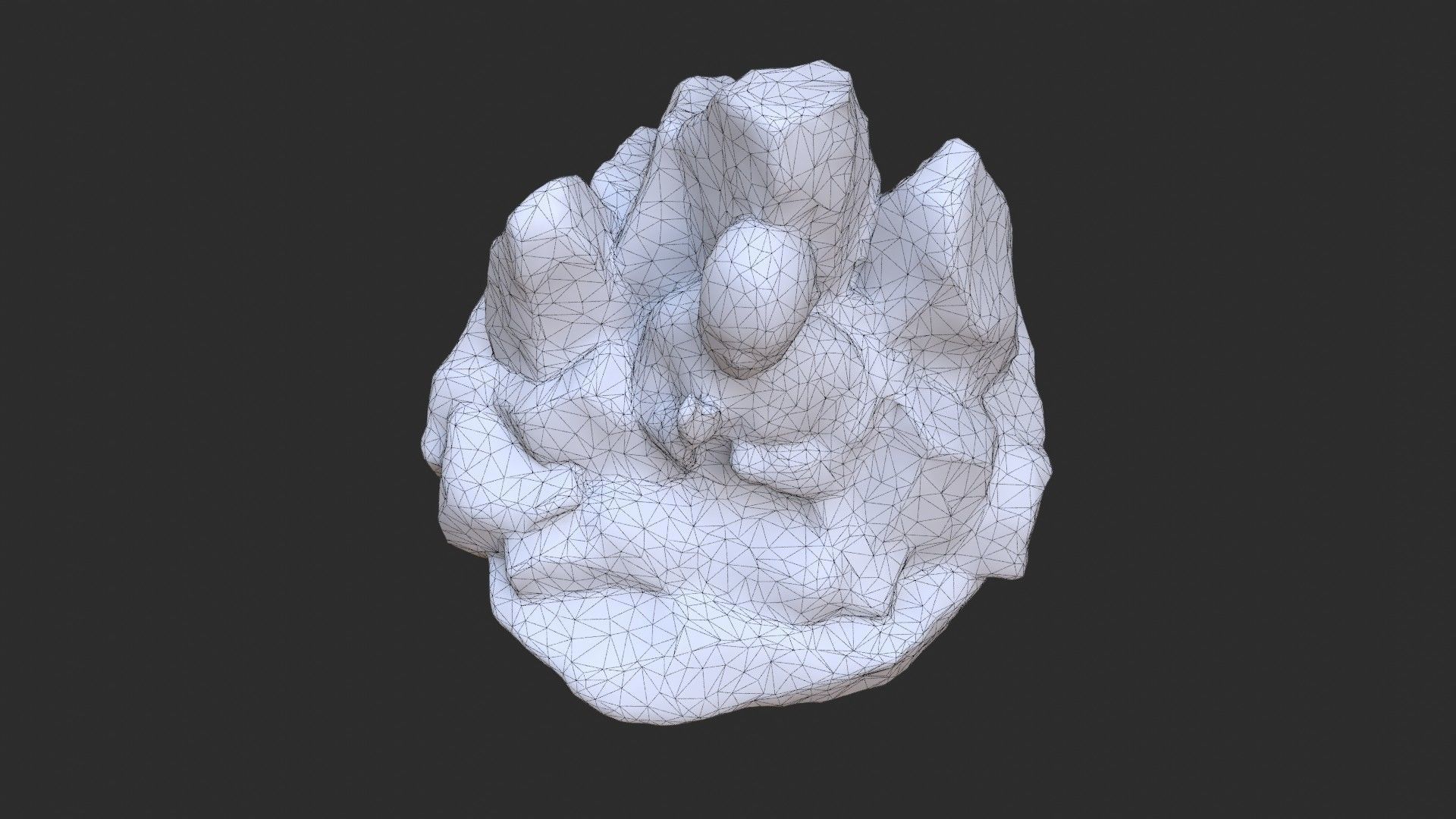 Rock Buddha 1002 Low-poly 3D model_14