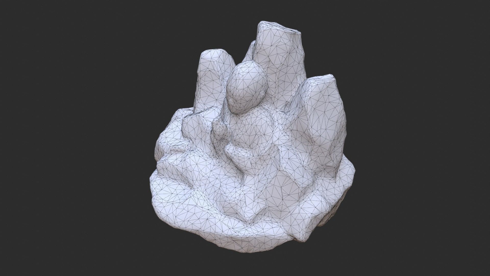 Rock Buddha 1002 Low-poly 3D model_12