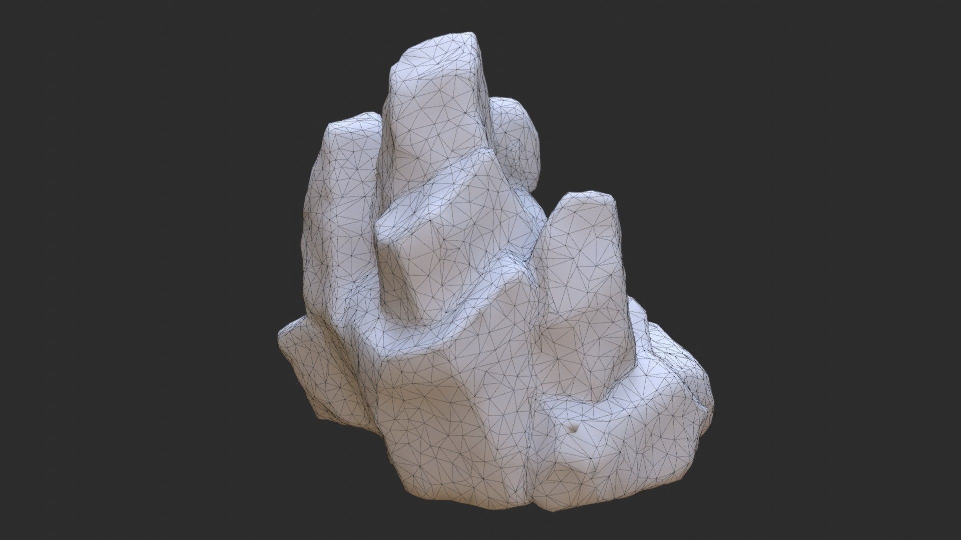 Rock Buddha 1002 Low-poly 3D model_10
