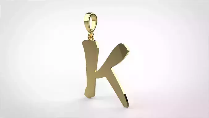pendant alphapet zaiedsloppy K medium 