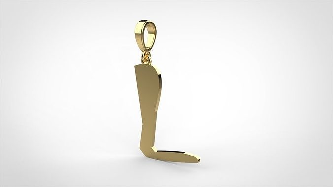 pendant alphapet zaiedsloppy L medium  3D print model