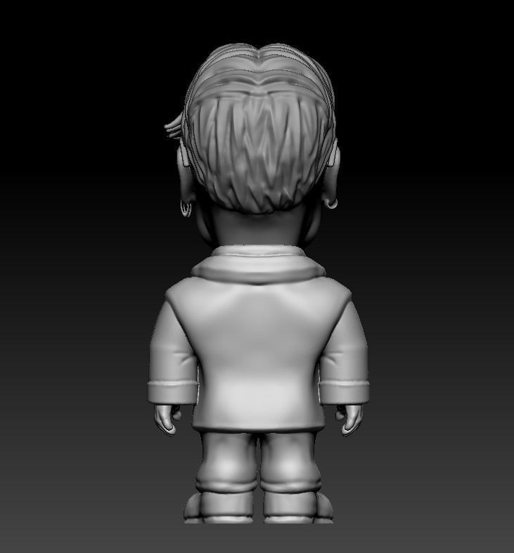 Jhonny Depp - Cartoon Figure 3D print model_3