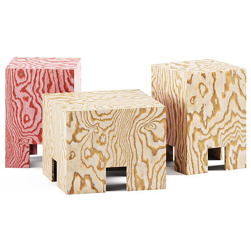 Plybord Coffee Tables by Bla Station 3D model