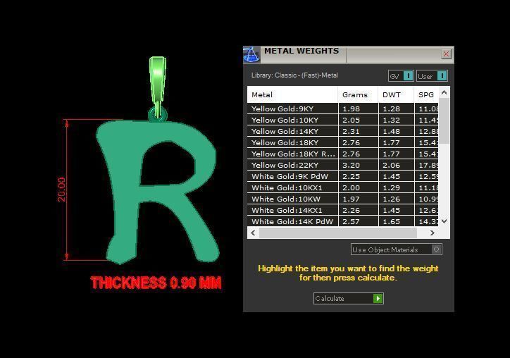 pendant alphapet zaiedsloppy R medium  3D print model_12