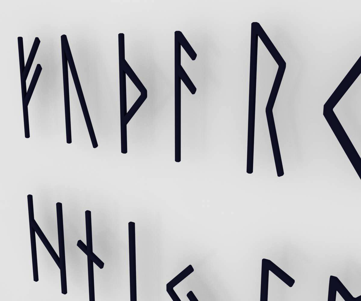 Runes Alphabet 3D model_3