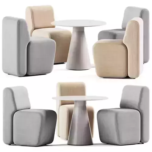 Jackless Table and Armchair Bobby By Bla Station