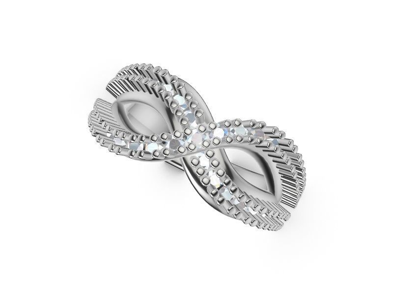 wavy diamond ring stl verified 3D print model_9