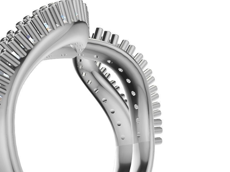 wavy diamond ring stl verified 3D print model_12