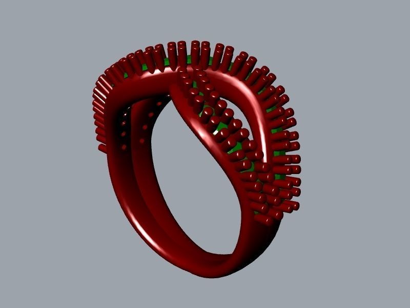 wavy diamond ring stl verified 3D print model_24