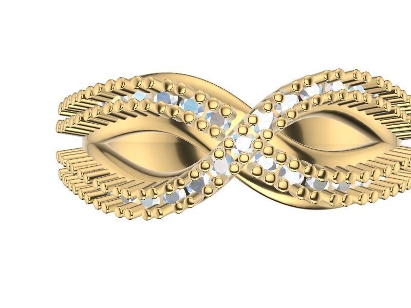 wavy diamond ring stl verified 3D print model_19