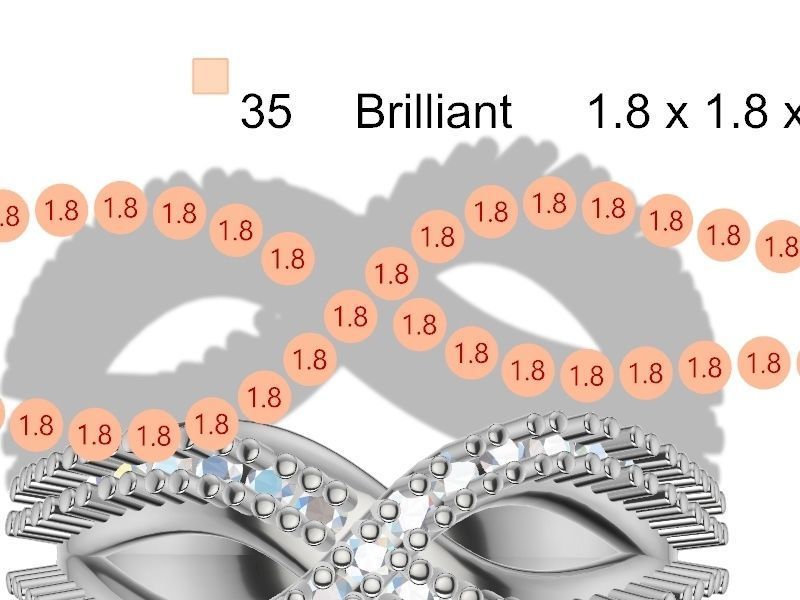 wavy diamond ring stl verified 3D print model_4