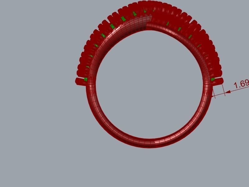 wavy diamond ring stl verified 3D print model_26