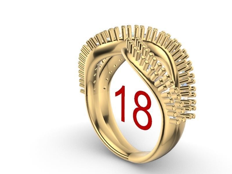 wavy diamond ring stl verified 3D print model_22